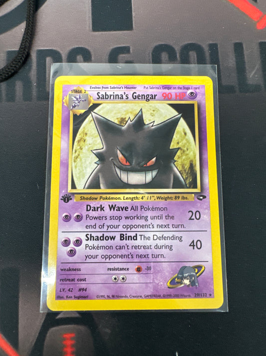 Pokémon Sabrina’s Gengar 1st Edition Gym Challenge 29/132