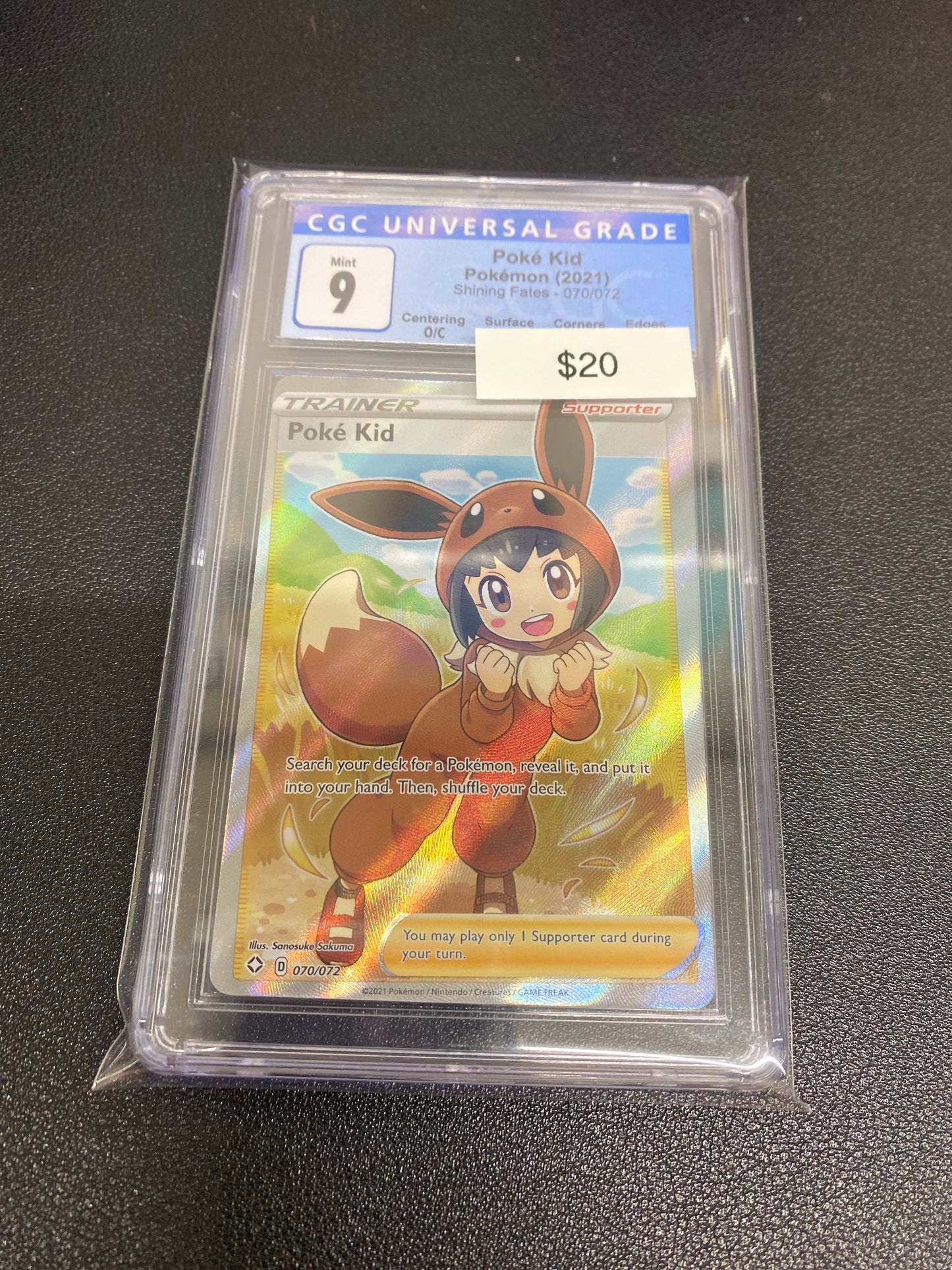 Pokémon Poke Kid Shining Fates Full Art 070/072 CGC 9