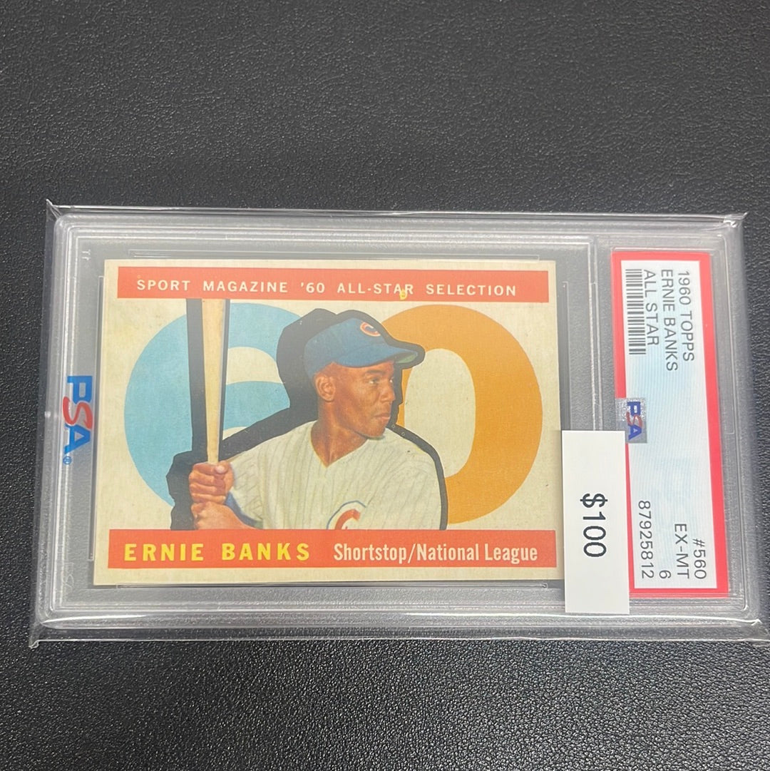 1960 MLB Topps Ernie Banks All Star PSA 6