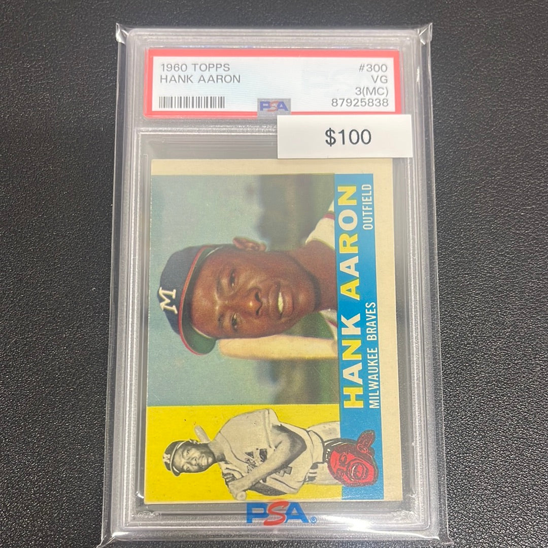 1960 MLB Topps Hank Aaron PSA 3