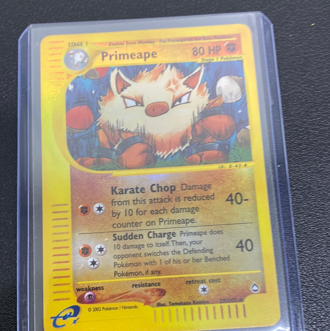 Pokémon Primeape Aquapolis 29/147 reverse holo