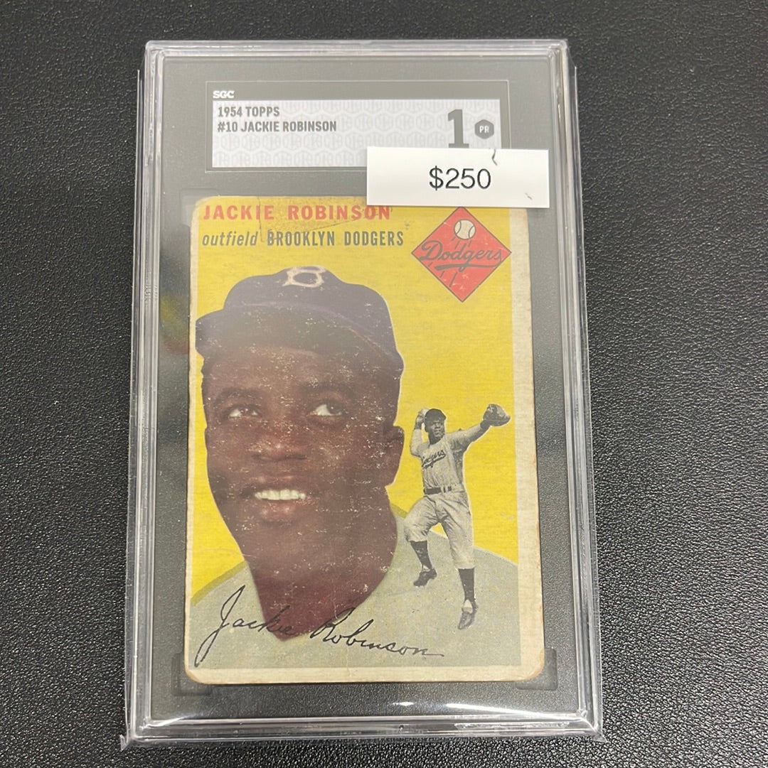 1954 MLB Topps Jackie Robinson SGC 1