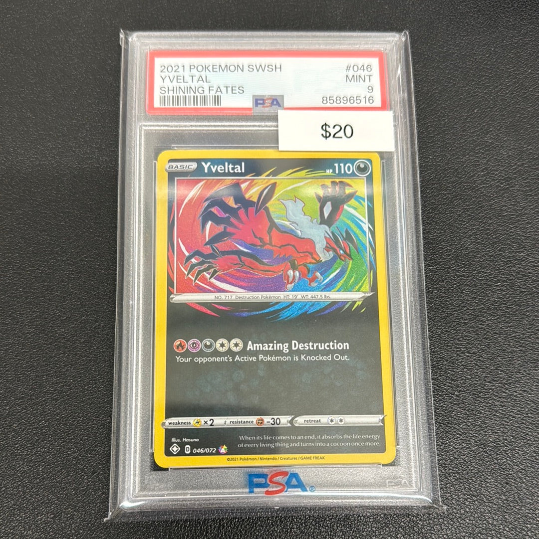 Pokémon Yveltal Shining Fates 046/072 PSA 9