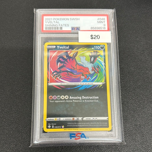 Pokémon Yveltal Shining Fates 046/072 PSA 9