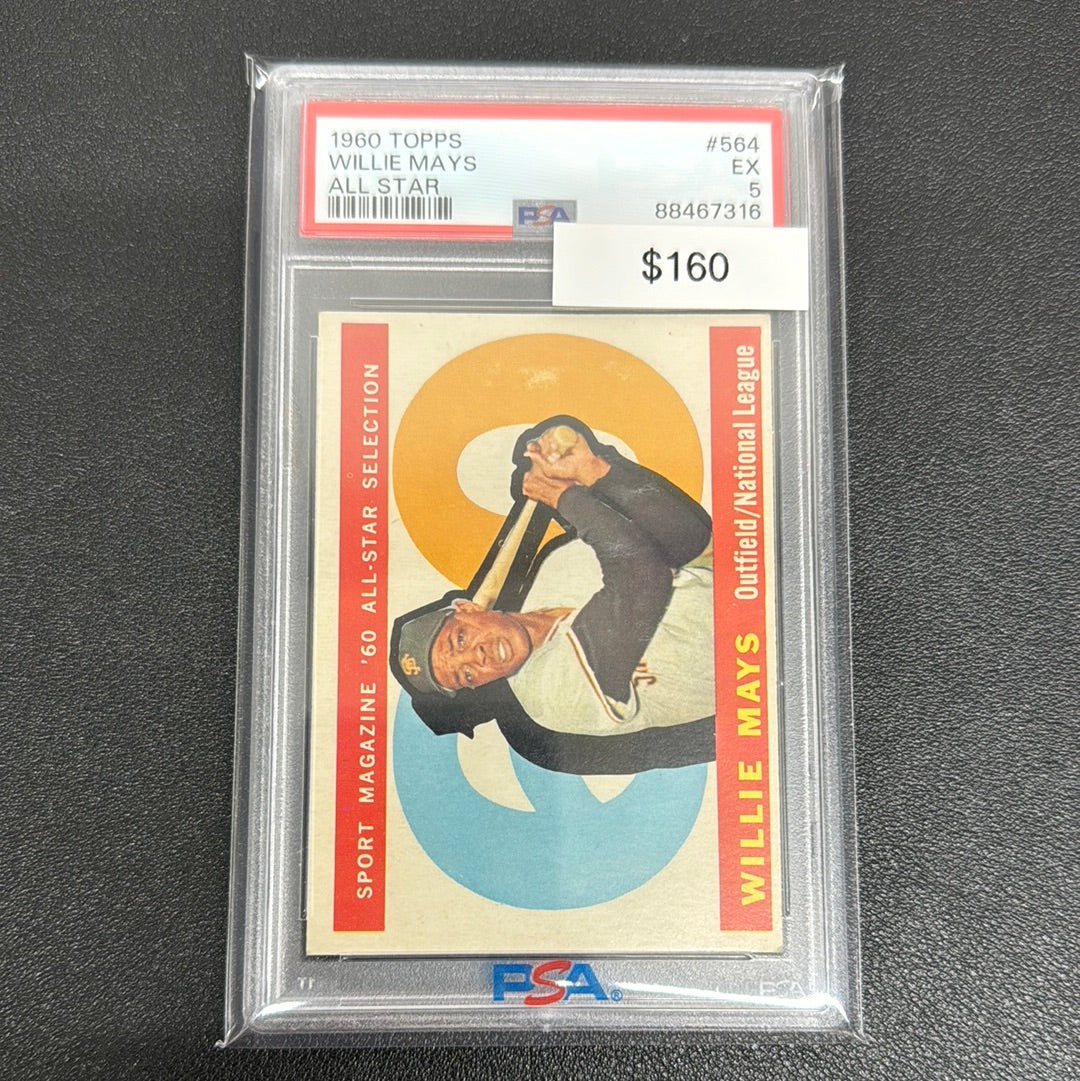 1960 MLB Topps Willie Mays All Star PSA 5