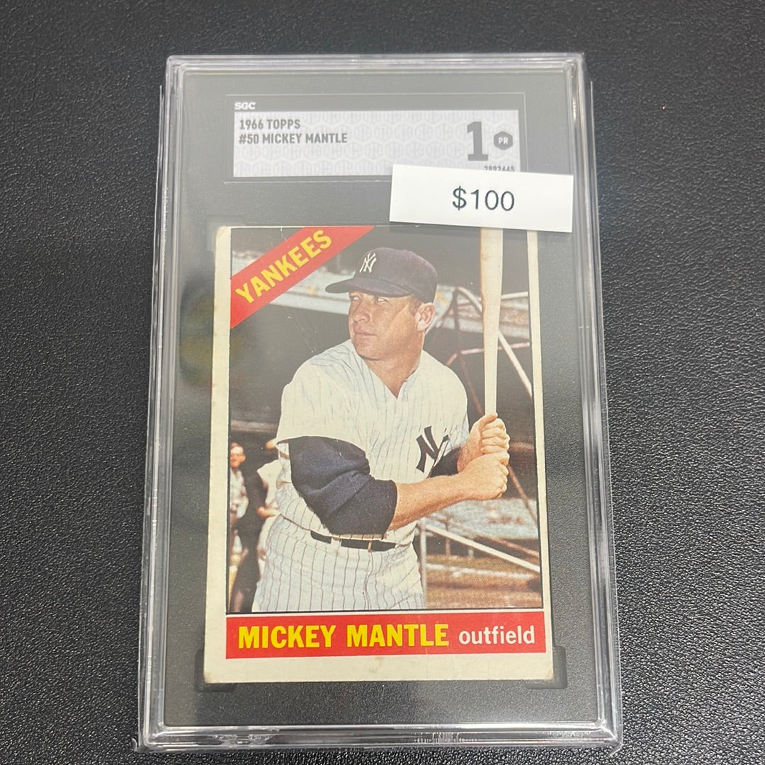 1966 MLB Topps Mickey Mantle SGC 1