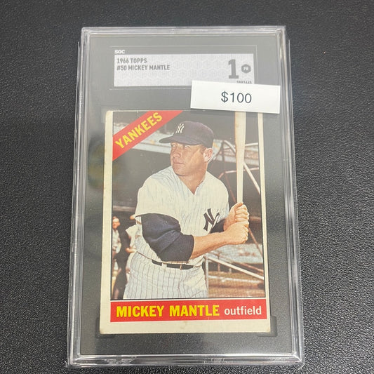 1966 MLB Topps Mickey Mantle SGC 1