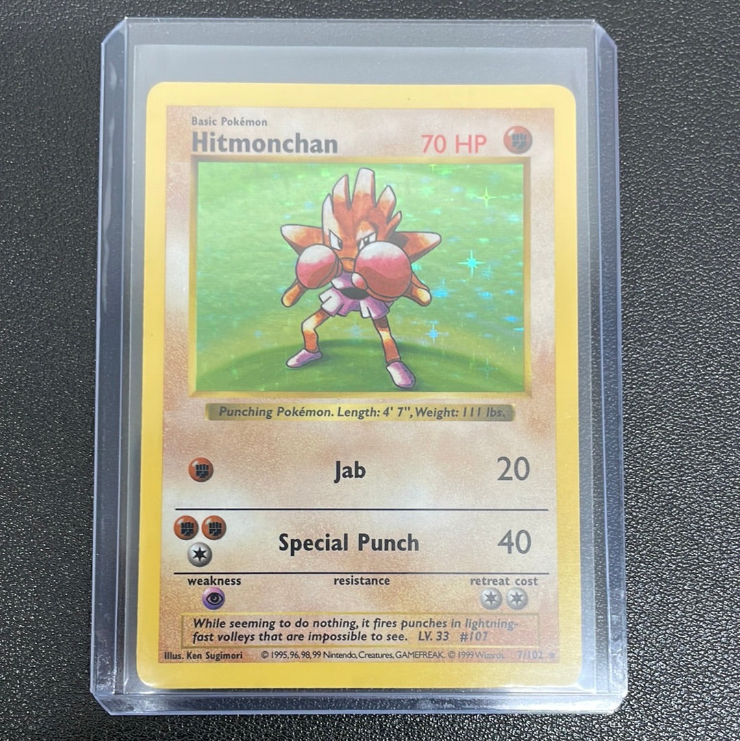 Pokémon Shadowless Hitmonchan (Base Set) 7/102