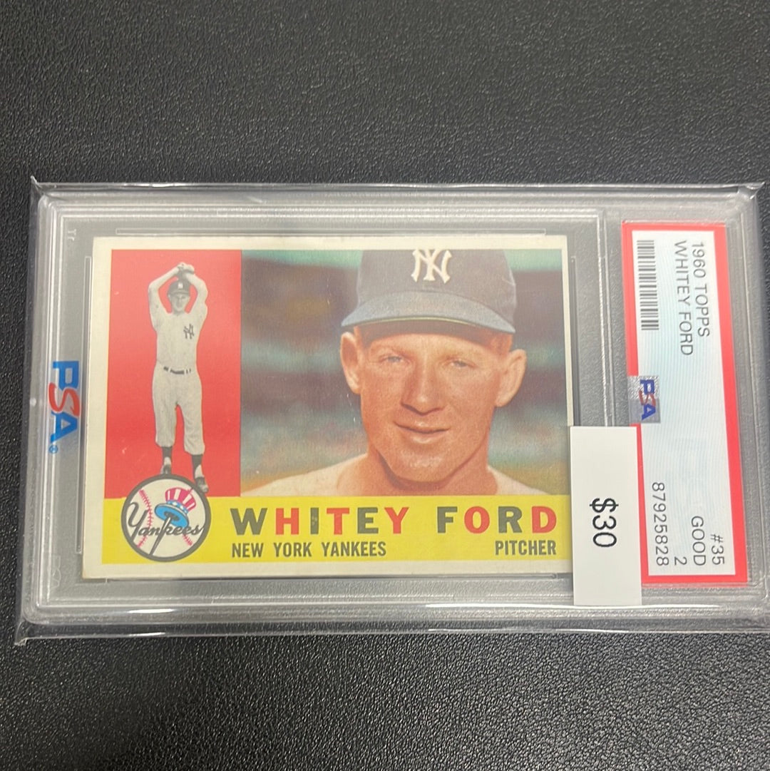 1960 MLB Topps Whitey Ford PSA 2