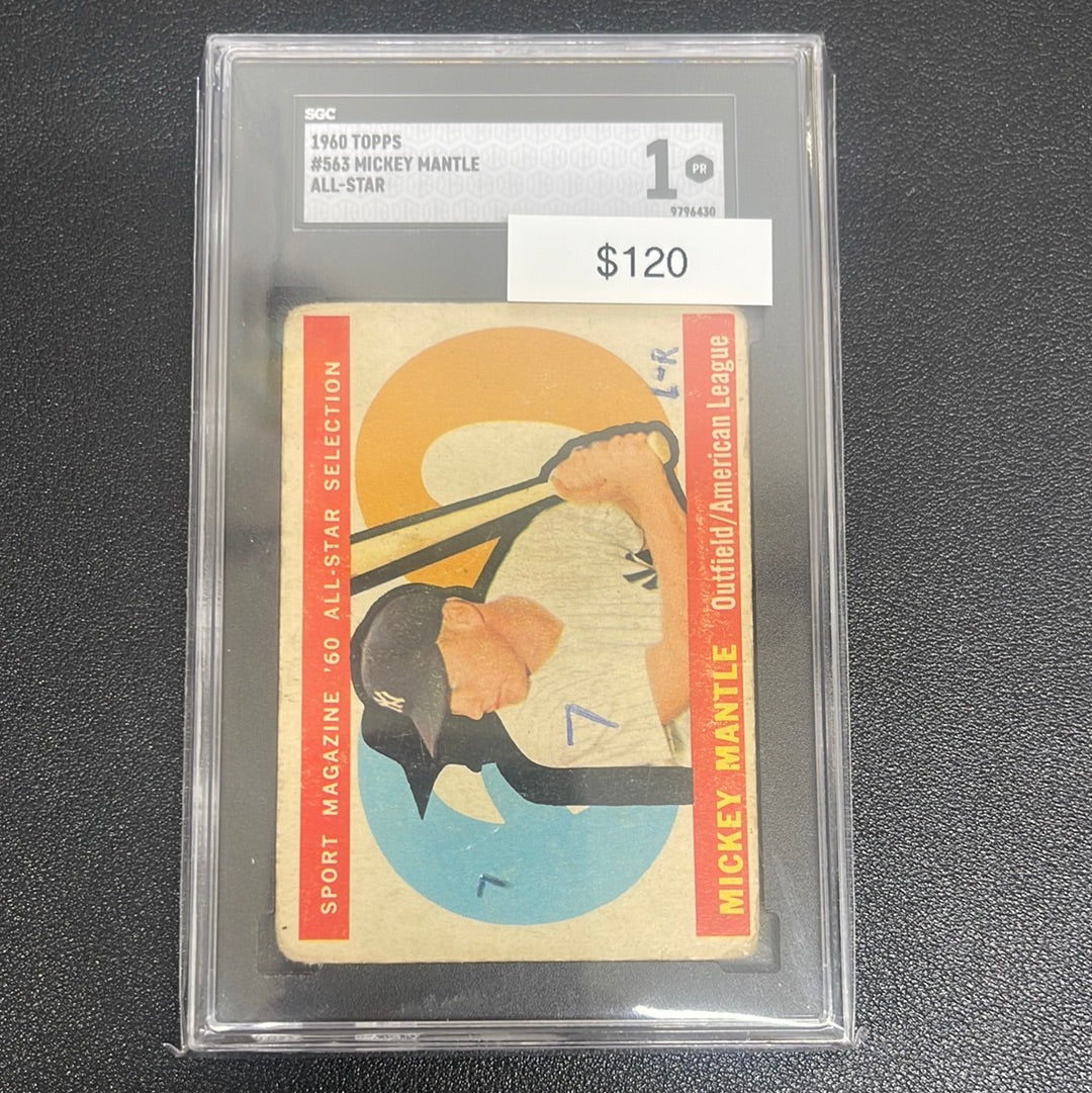 1960 MLB Topps Mickey Mantle All-Star SGC 1