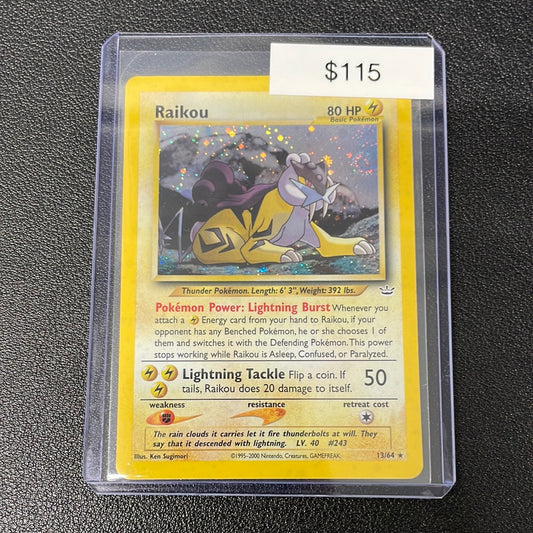 Pokemon Raikou Holo Neo Revelation