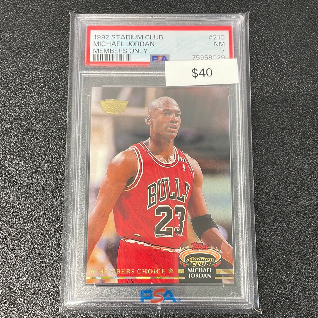 1992 Stadium Club Michael Jordan Members Only PSA 7