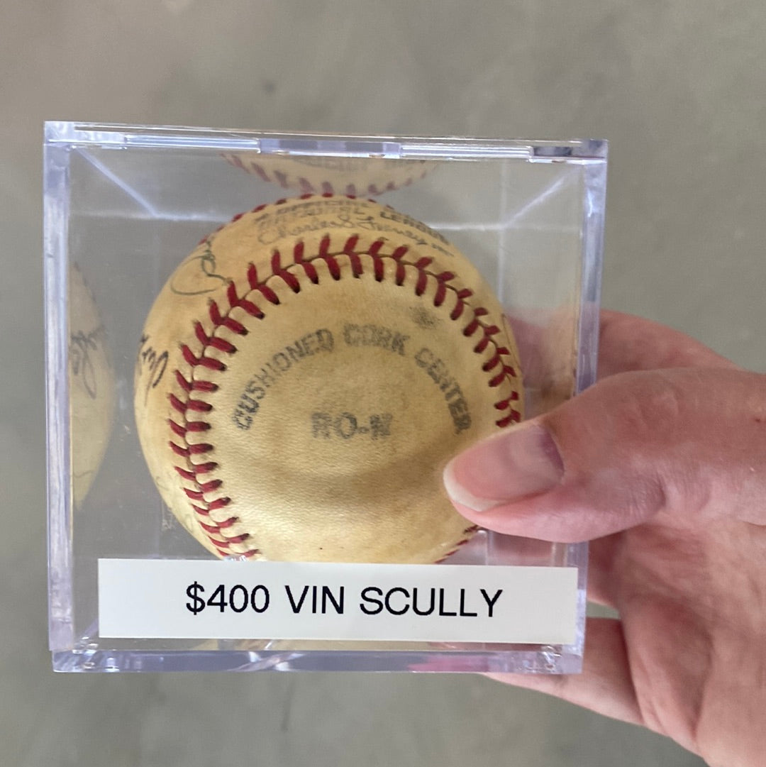 Vin Scully auto baseball