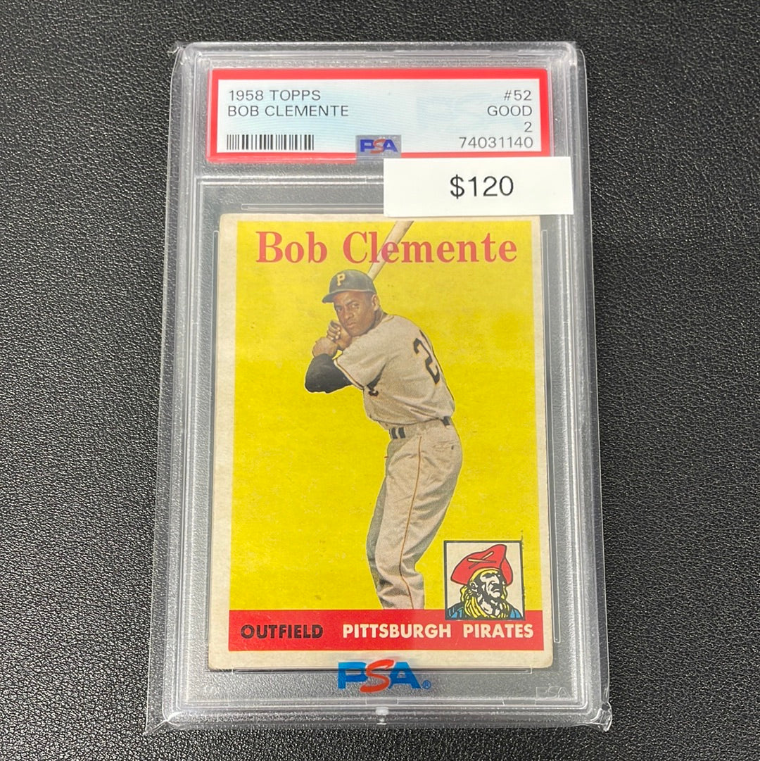 1958 MLB Topps Bob Clemente PSA 2