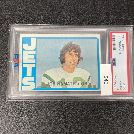 1972 NFL Topps Joe Namath PSA 4