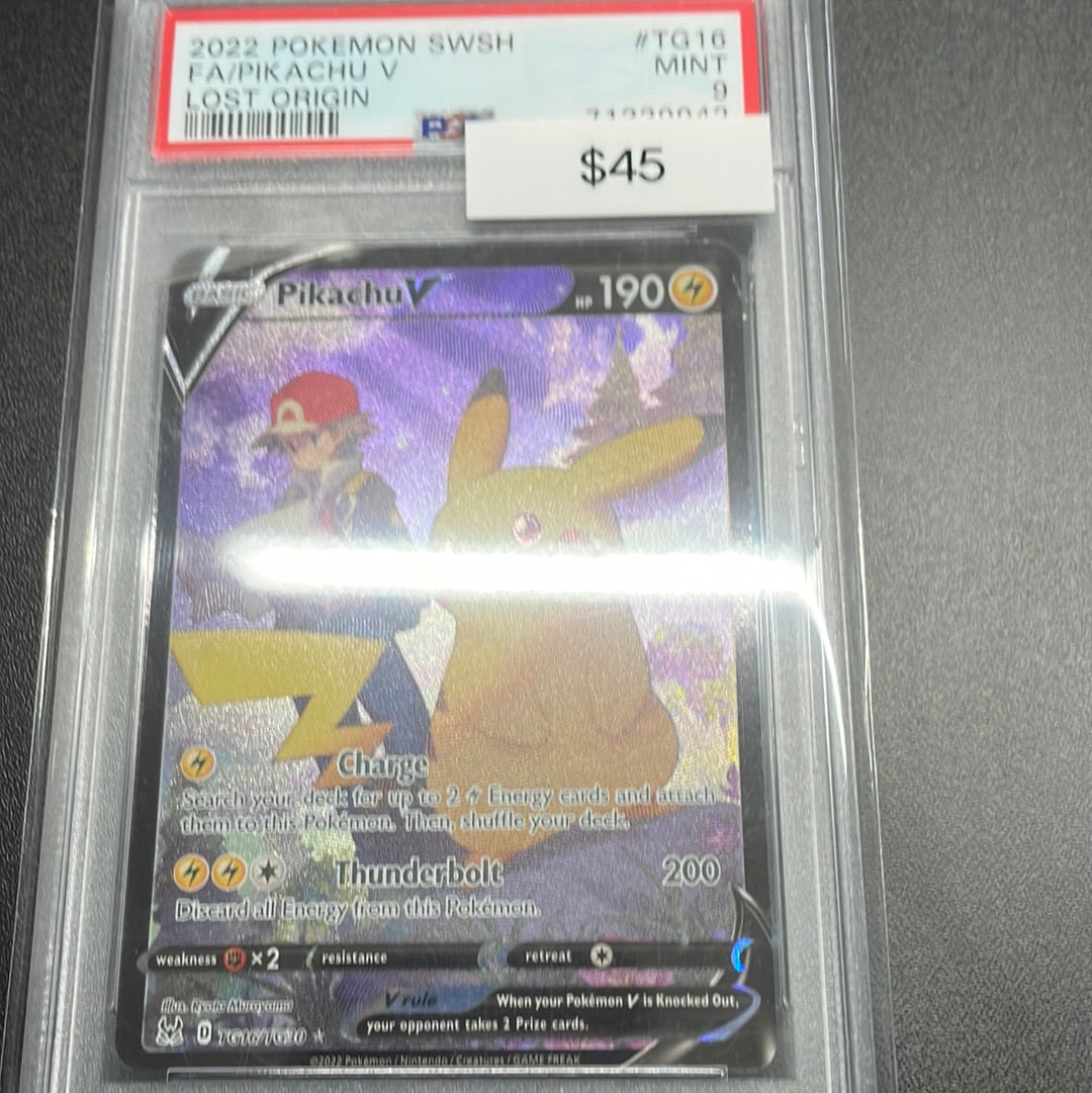 Pokemon Pikachu V TG16/TG30 PSA 9