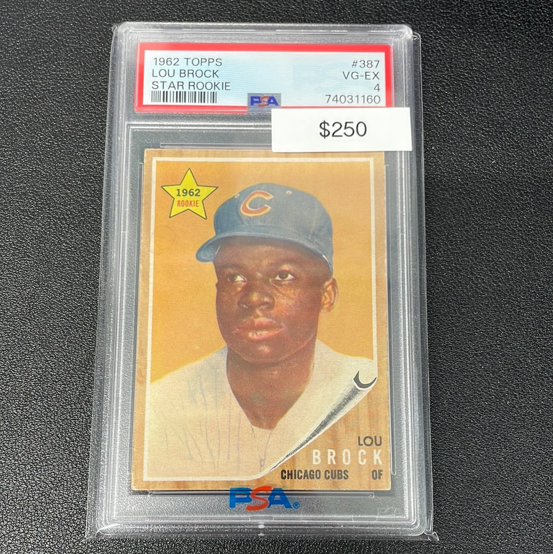 1962 MLB Topps Lou Brock Star Rookie PSA 4