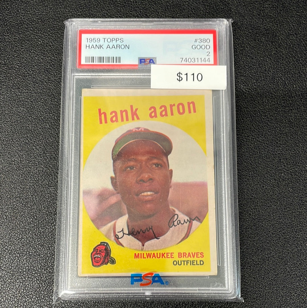 1959 MLB Topps Hank Aaron PSA 2