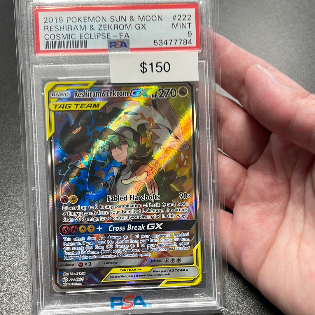 Pokemon Reshiram & Zekrom GX PSA 9