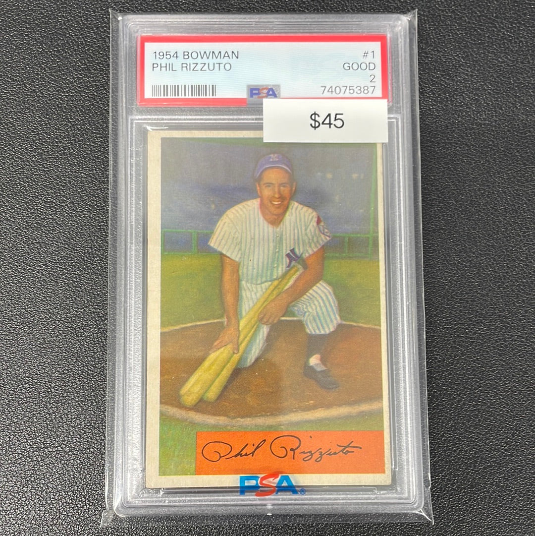 1954 MLB Bowman Phil Rizzuto PSA 2