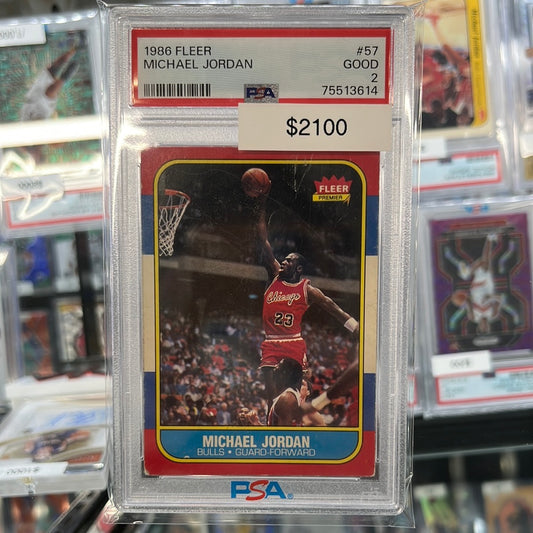 1986 Fleer Michael Jordan PSA2