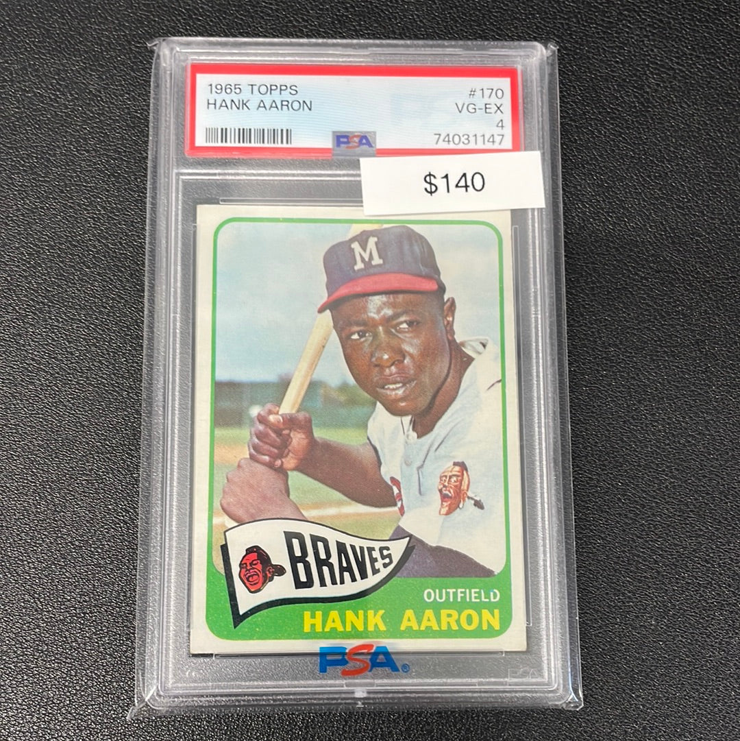 1965 MLB Topps Hank Aaron PSA 4