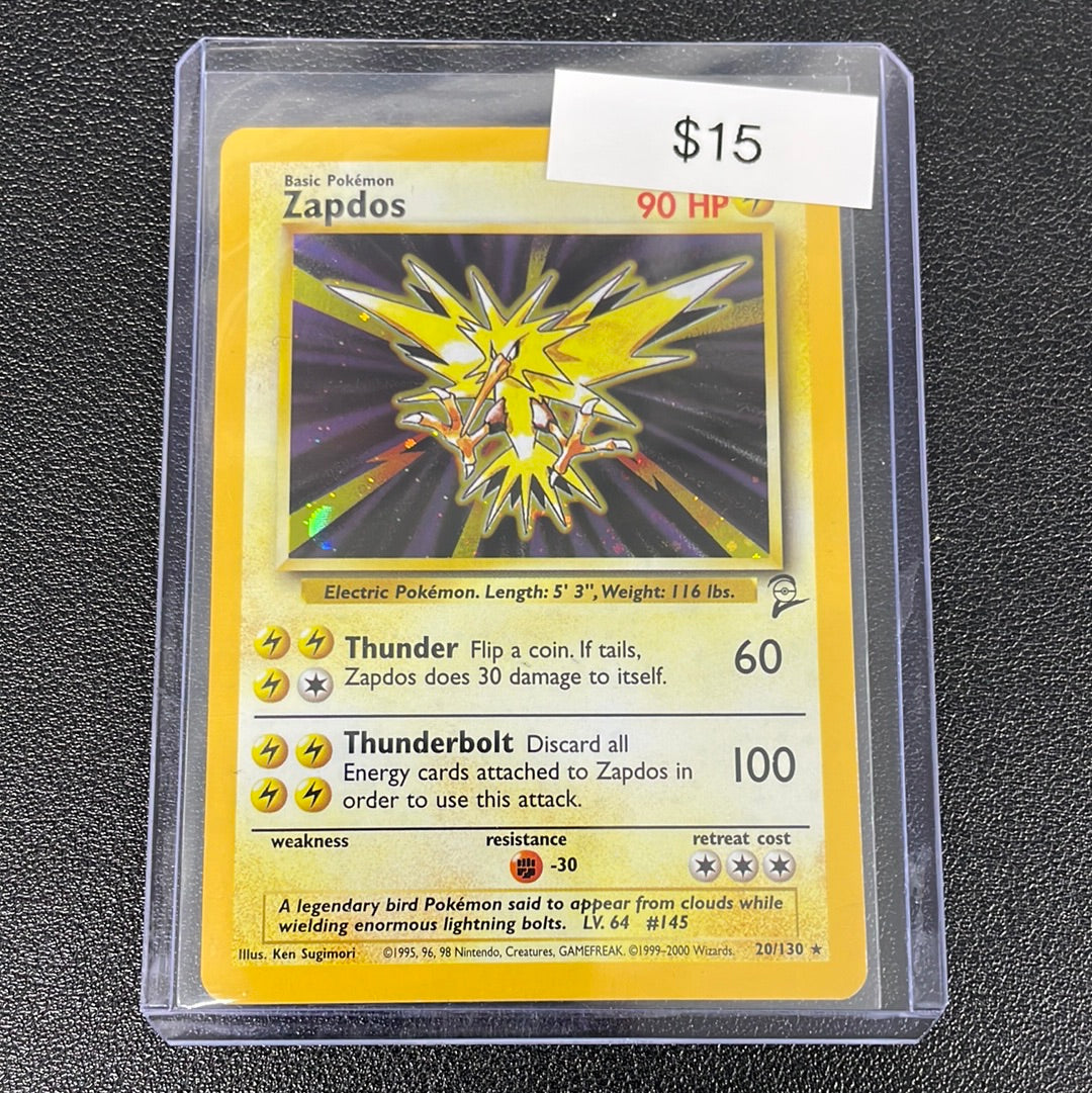 Pokémon Zapdos Base Set 2 Holo 20/130