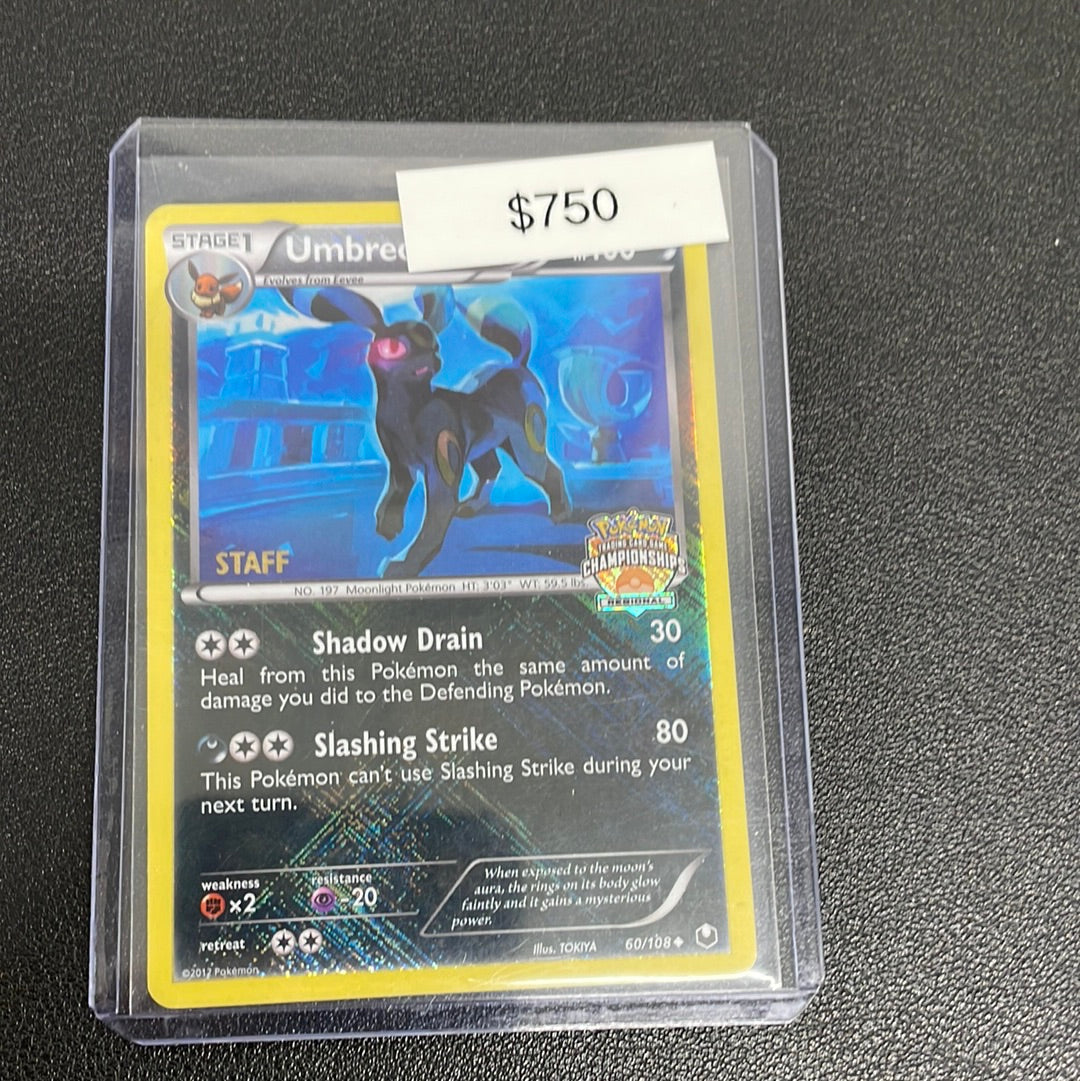 Pokémon Umbreon Staff promo regional championships 60/108