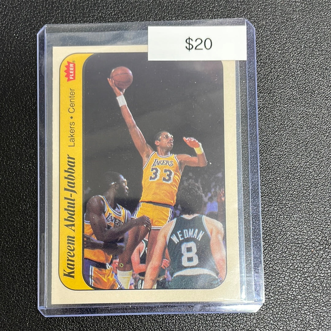 1986-87 FLEER STICKER KAREEM ABDUL-JABBAR