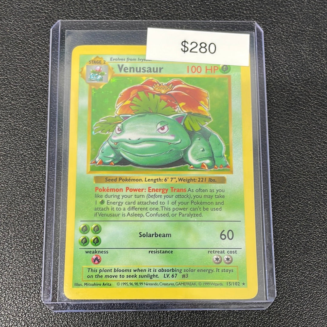 Pokémon Venusaur Shadowless Holo Base Set