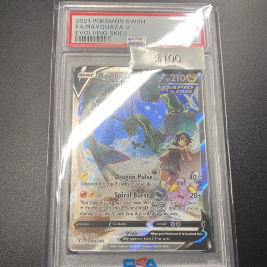 Pokémon Rayquaza V 194/203 PSA 9