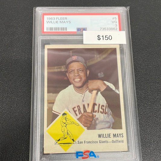 1963 Fleer Willie Mays PSA 3