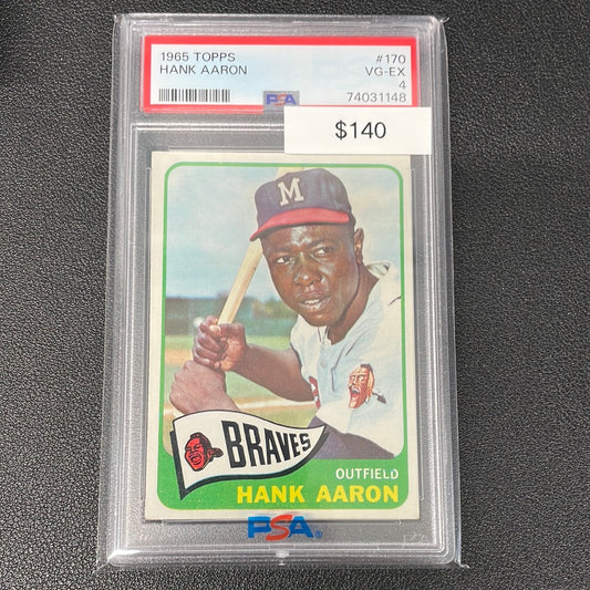 1965 MLB Topps Hank Aaron PSA 4