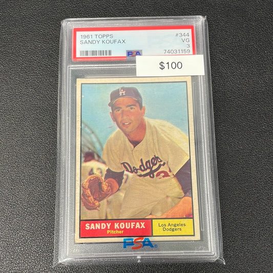 1961 MLB Topps Sandy Koufax PSA 3