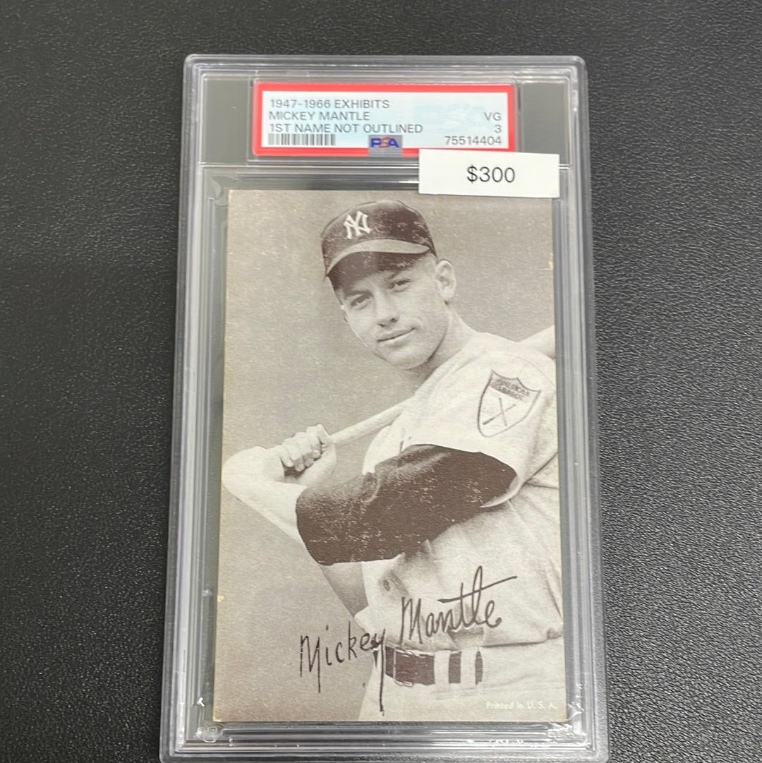 1947-1966 Exhibits Mickey Mantle 1st Name Not Outline