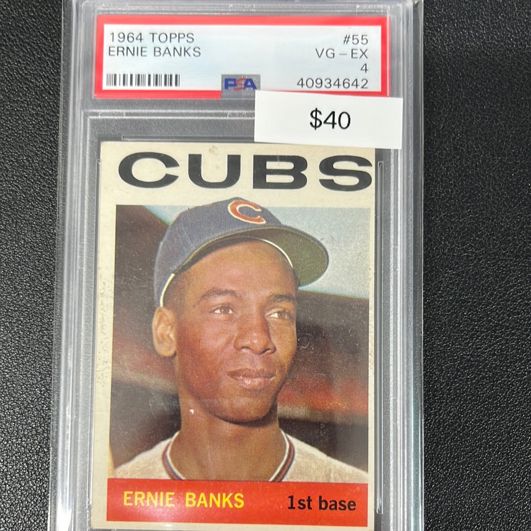 1964 Topps Ernie Banks PSA4