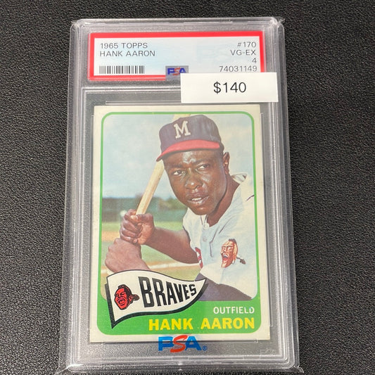 1965 MLB Topps Hank Aaron PSA 4