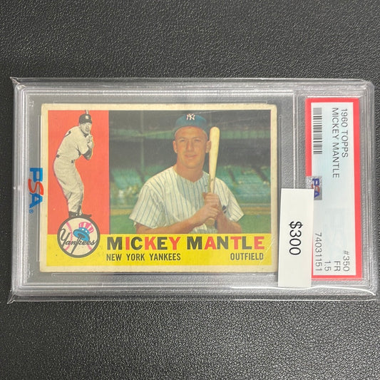 1960 MLB Topps Mickey Mantle PSA 1.5