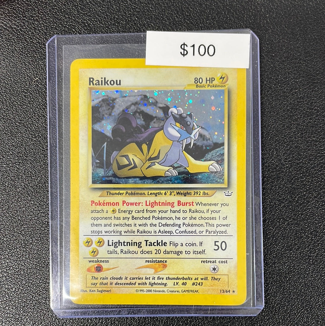 Pokemon Raikou Holo Neo Revelation LP