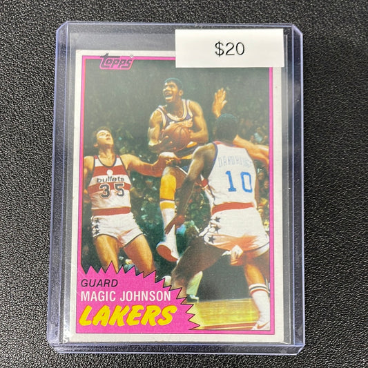 1981 NBA Topps Magic Johnson No. 21