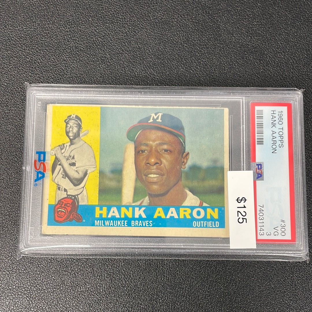 1960 MLB Topps Hank Aaron PSA 3