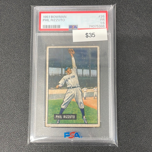 1951 MLB Bowman Phil Rizzuto PSA 1.5