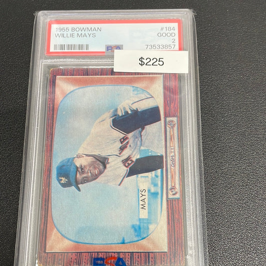 1955 Bowman Willie Mays PSA 2