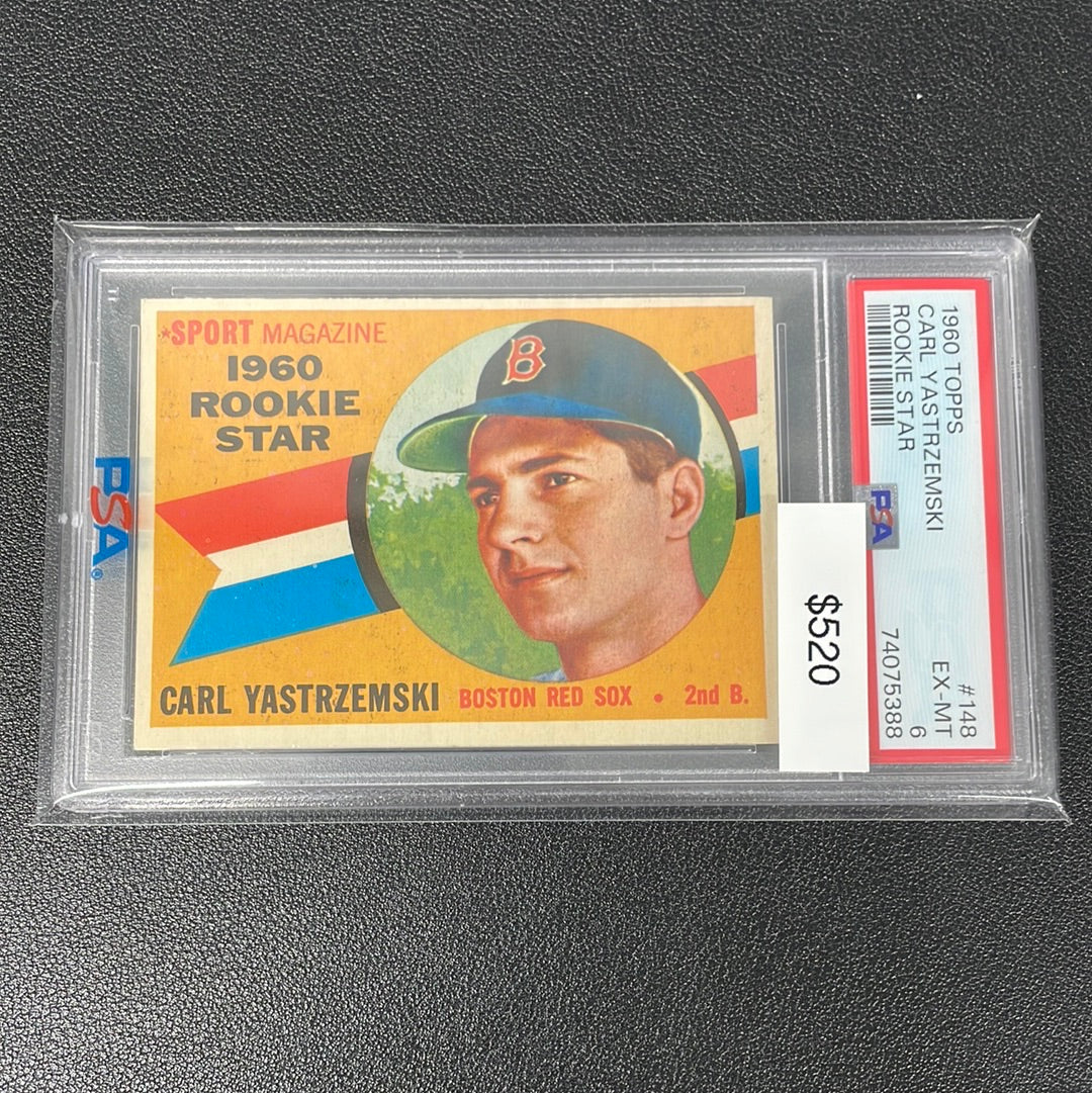 1960 MLB Topps Carl Yastrzemski Rookie Star PSA 6