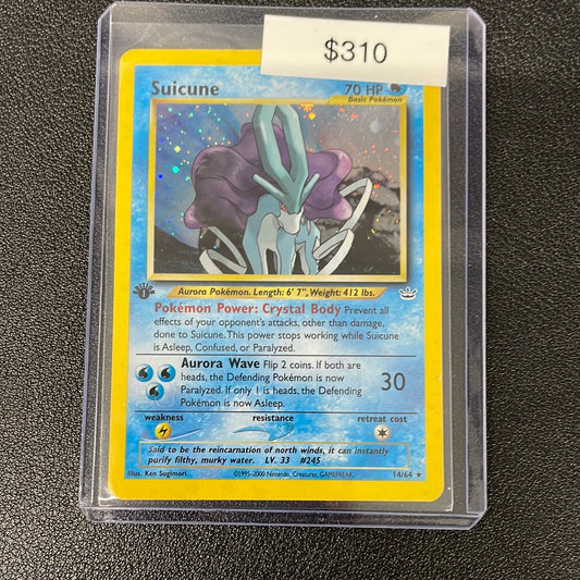 Pokémon Suicune Holo Neo Revelation 1st Edition