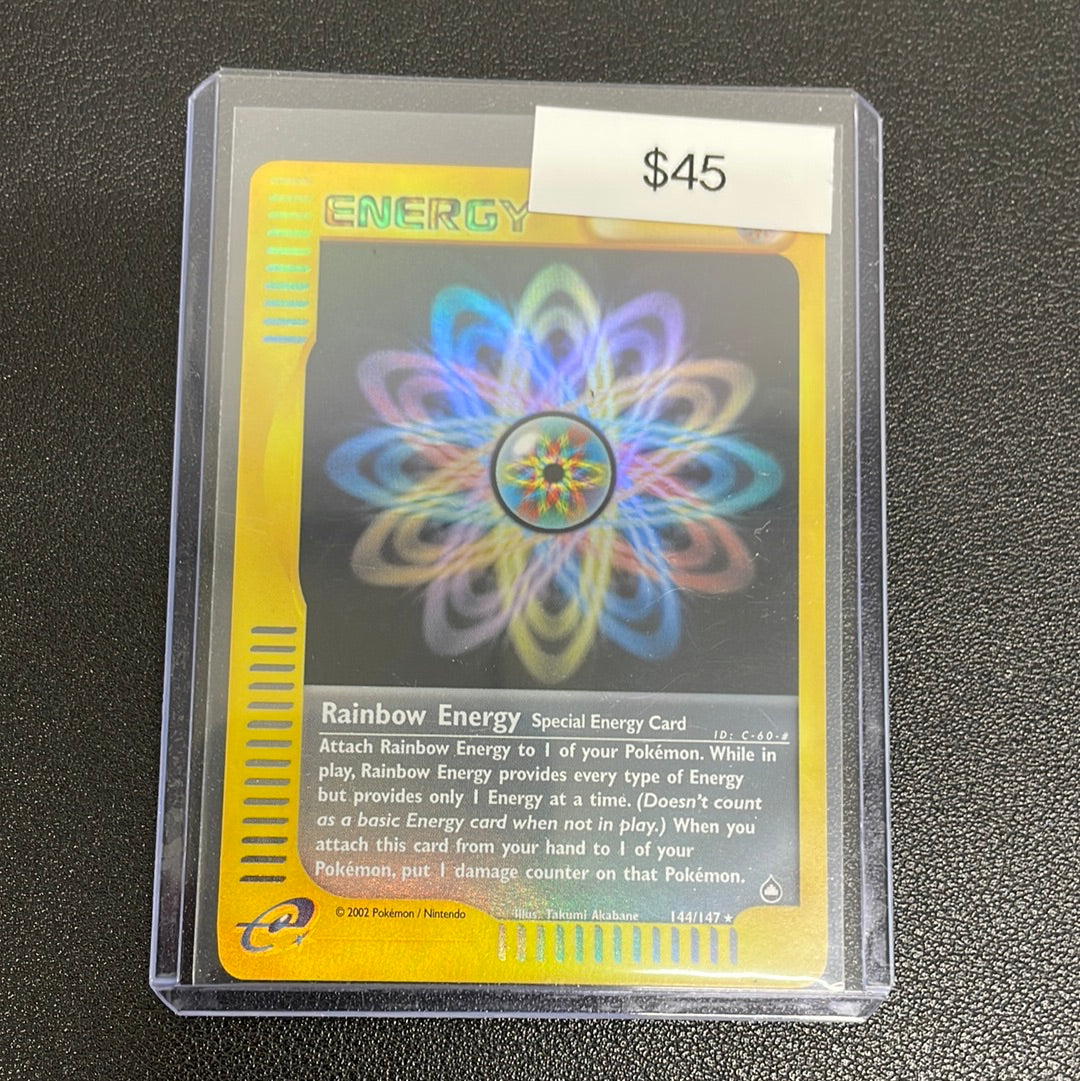 Pokémon Rainbow Energy Reverse Holo Aquapolis