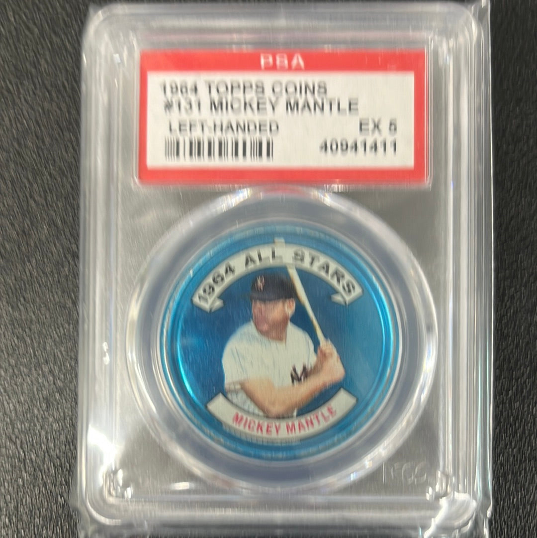 1964 Topps coin Mickey Mantle PSA5