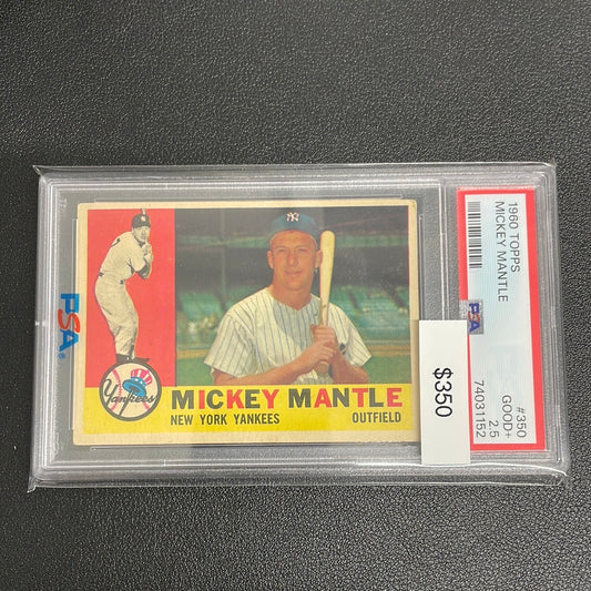 1960 MLB Topps Mickey Mantle PSA 2.5