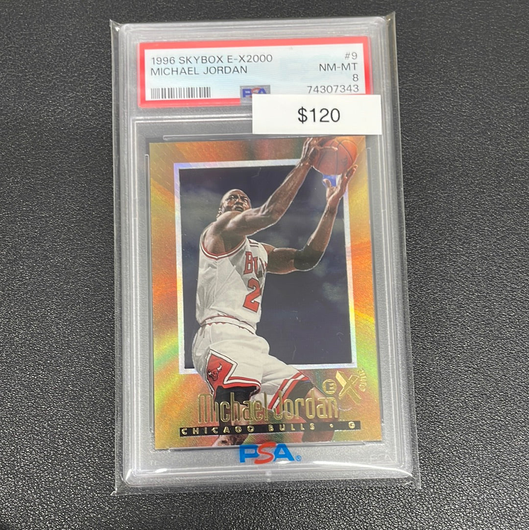 1996 Michael Jordan Skybox E-X2000 PSA 8