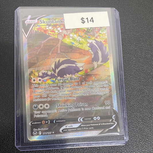 Pokémon Skuntank V alt art 181/195